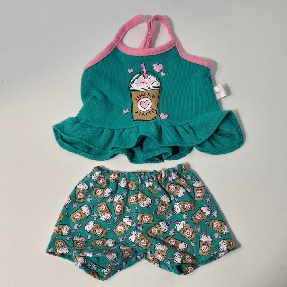 18" Doll Pajama Set Justice Just Like Me I Like You A Latte Fits American Girl